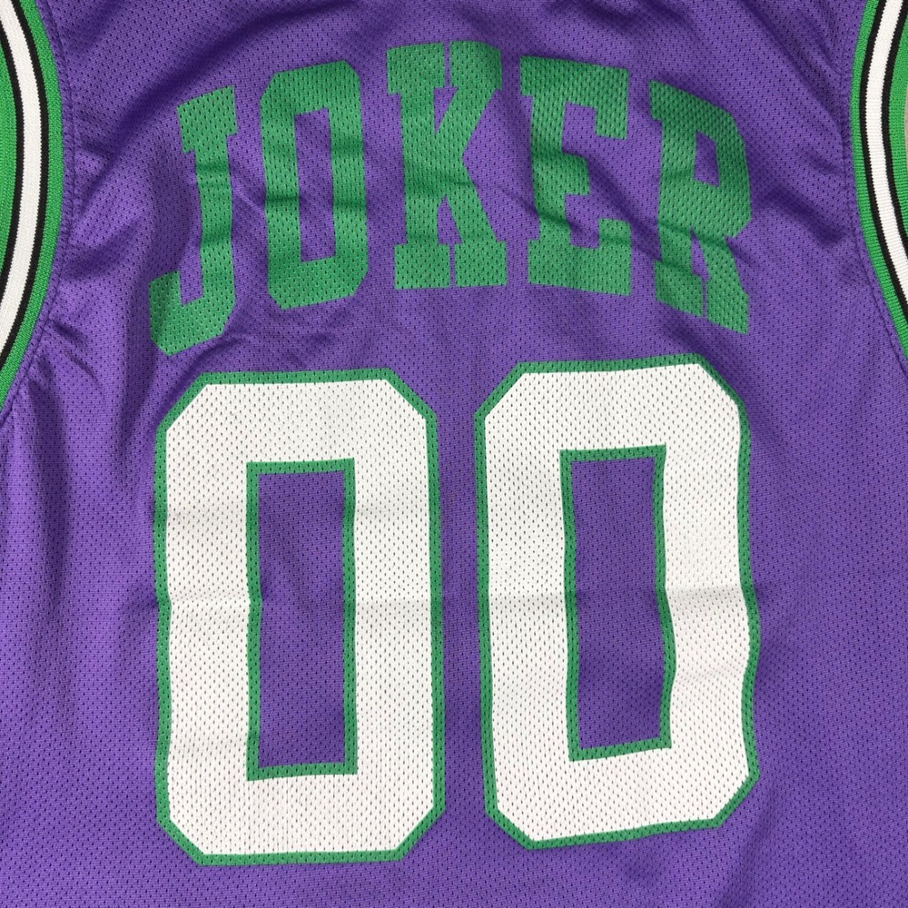 DC Comics Originals The Joker Basketball Jersey Purple Green Large HAHA 00 - Picture 5 of 6